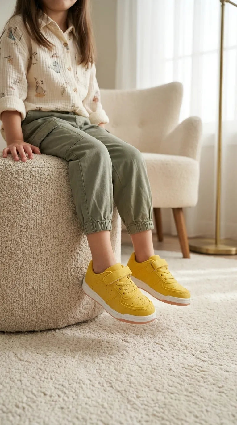 Girls Yellow Casual Jogger KD8607