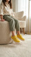 Girls Yellow Casual Jogger KD8607