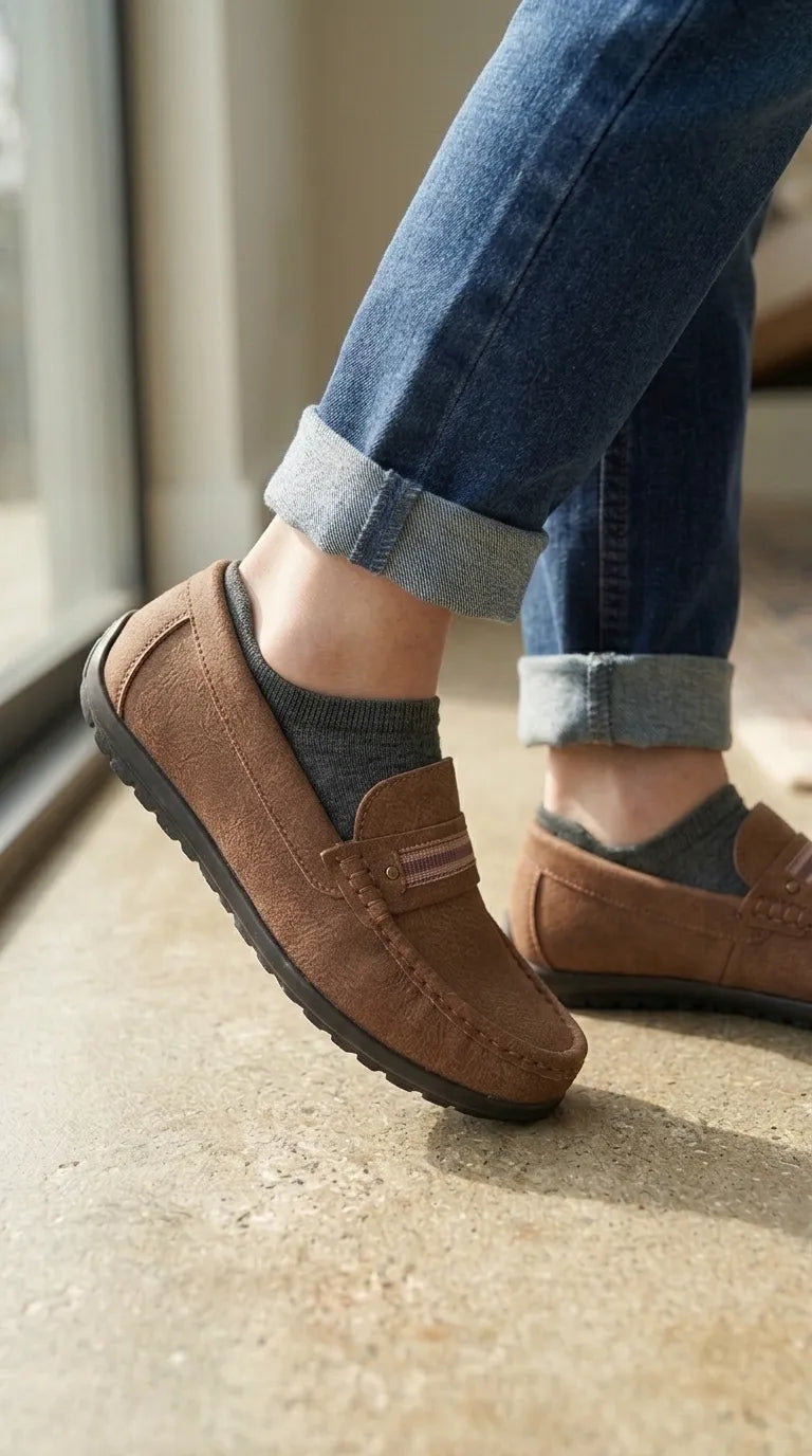Boys Brown Formal Moccasin KD8626