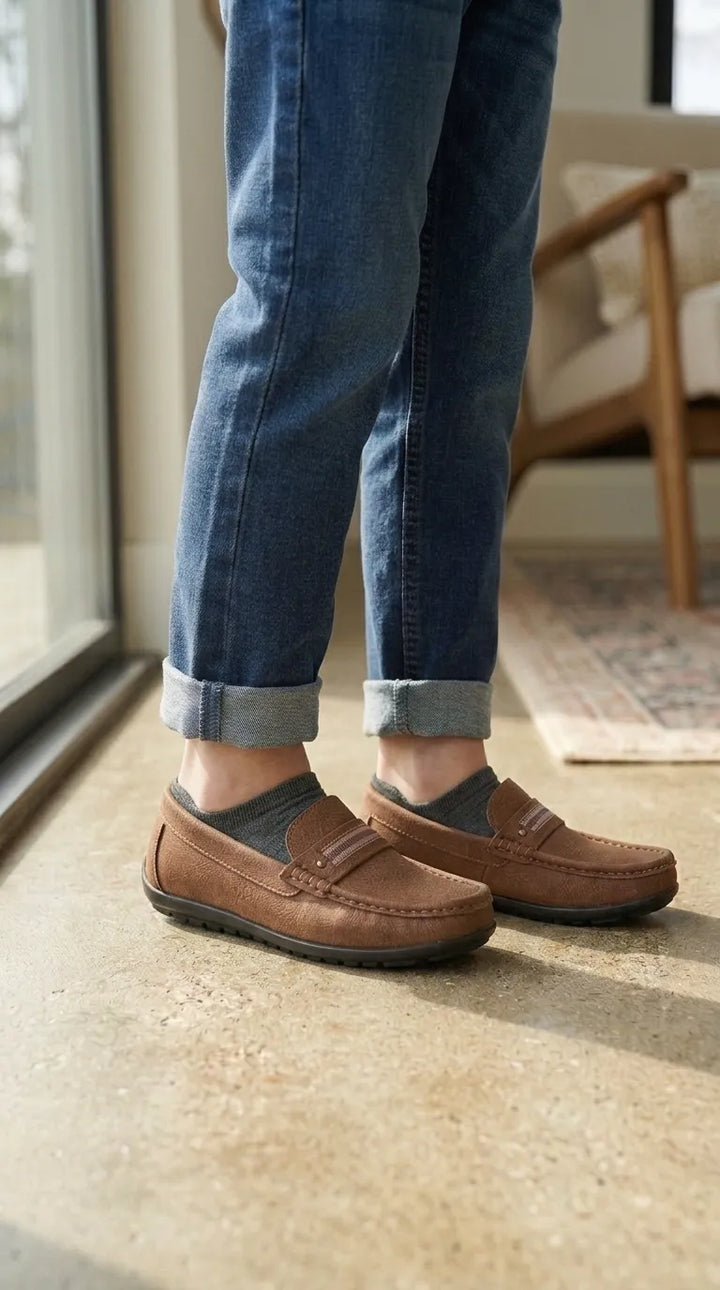 Boys Brown Formal Moccasin KD8626