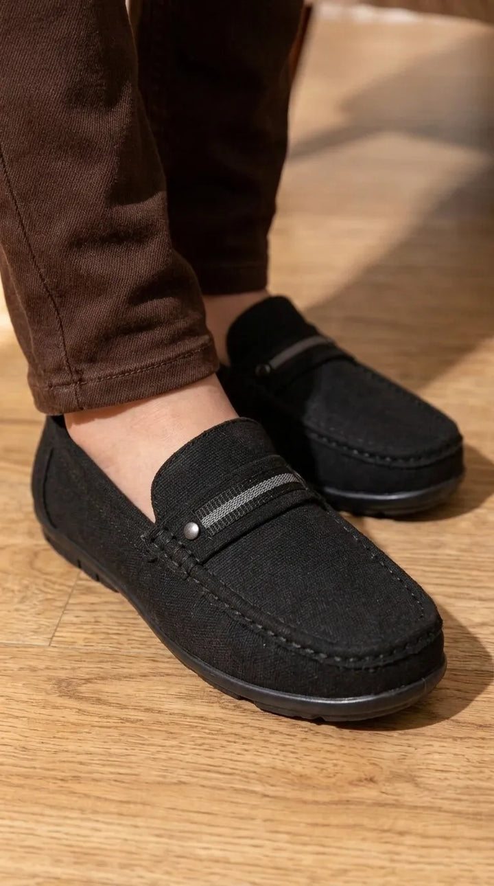 Boys Grey Formal Moccasin KD8626