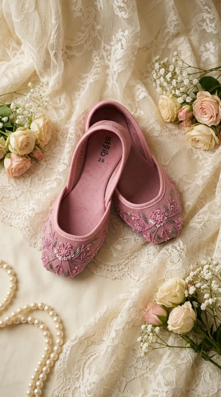 Girls Pink Fancy Khussa KD8644