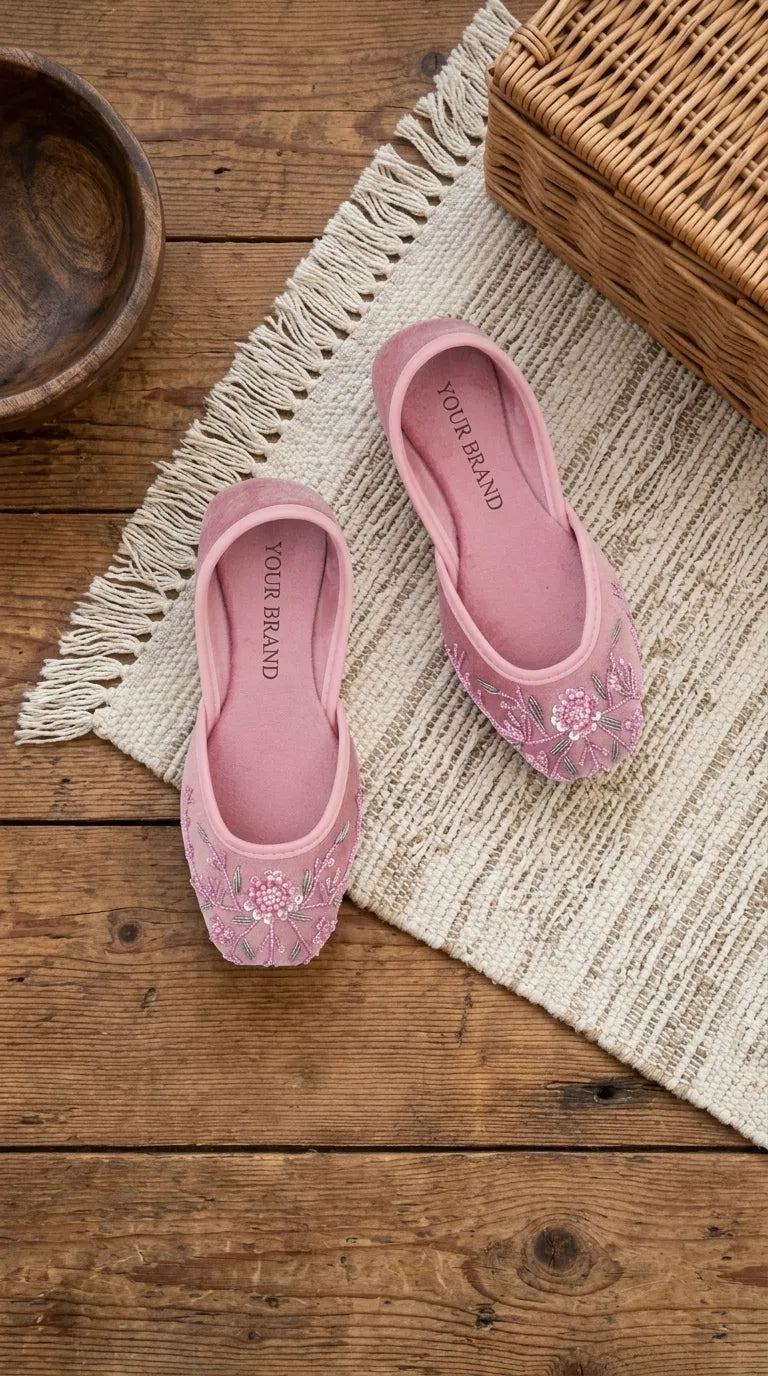 Girls Pink Fancy Khussa KD8644