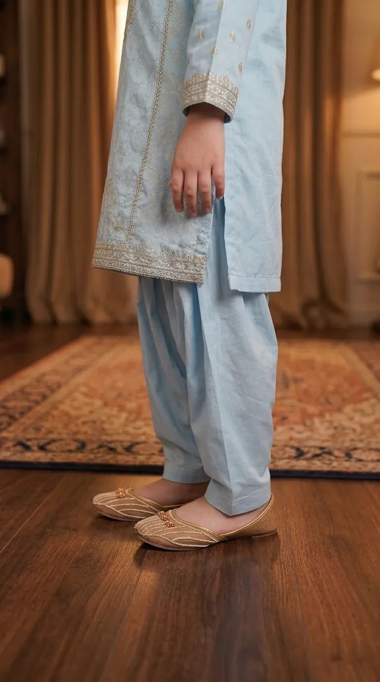 Girls Golden Fancy Khussa KD8646