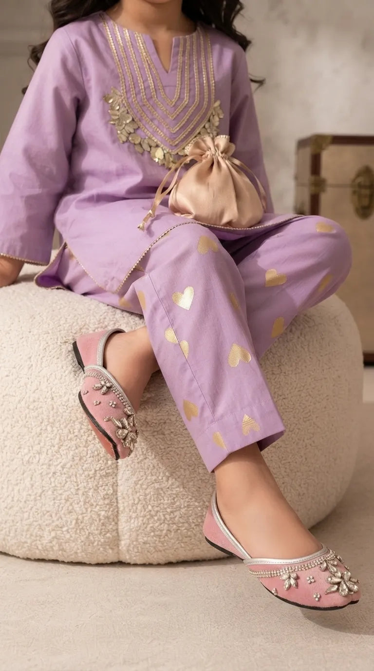Girls Pink Fancy Khussa KD8649