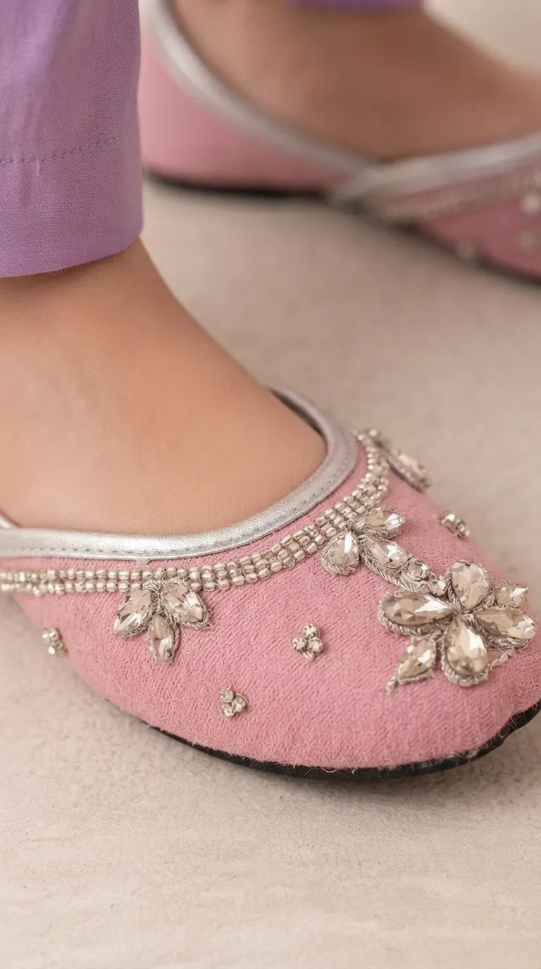 Girls Pink Fancy Khussa KD8649