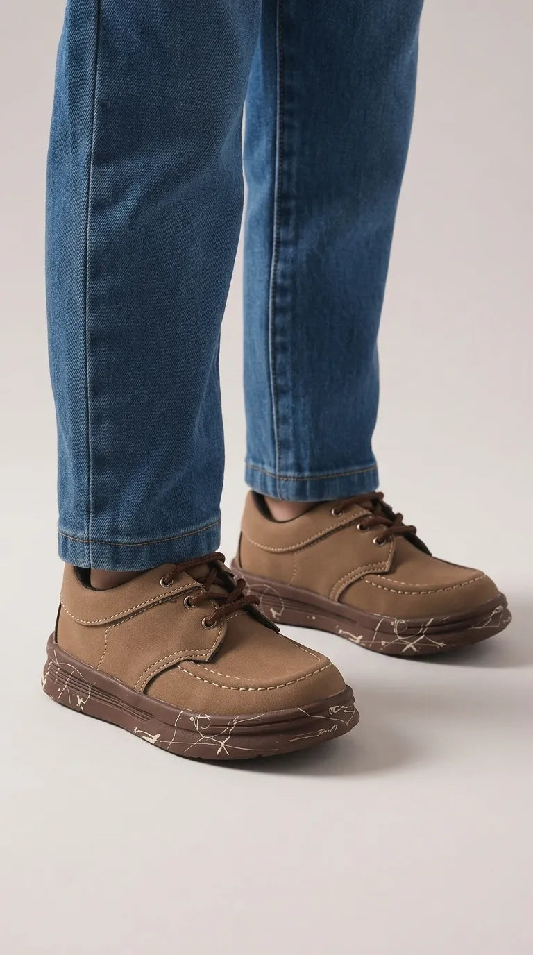 Boys Brown Casual Jogger KD8708