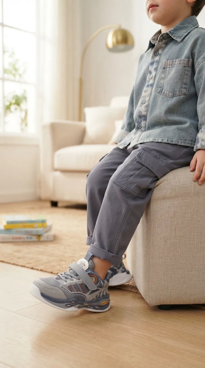 Boys Grey Casual Jogger KD8711