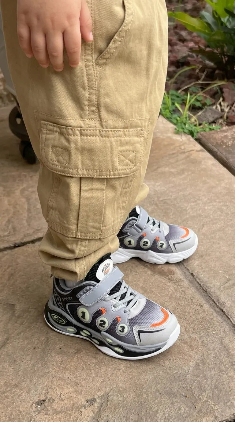 Boys Grey Casual Jogger KD8714