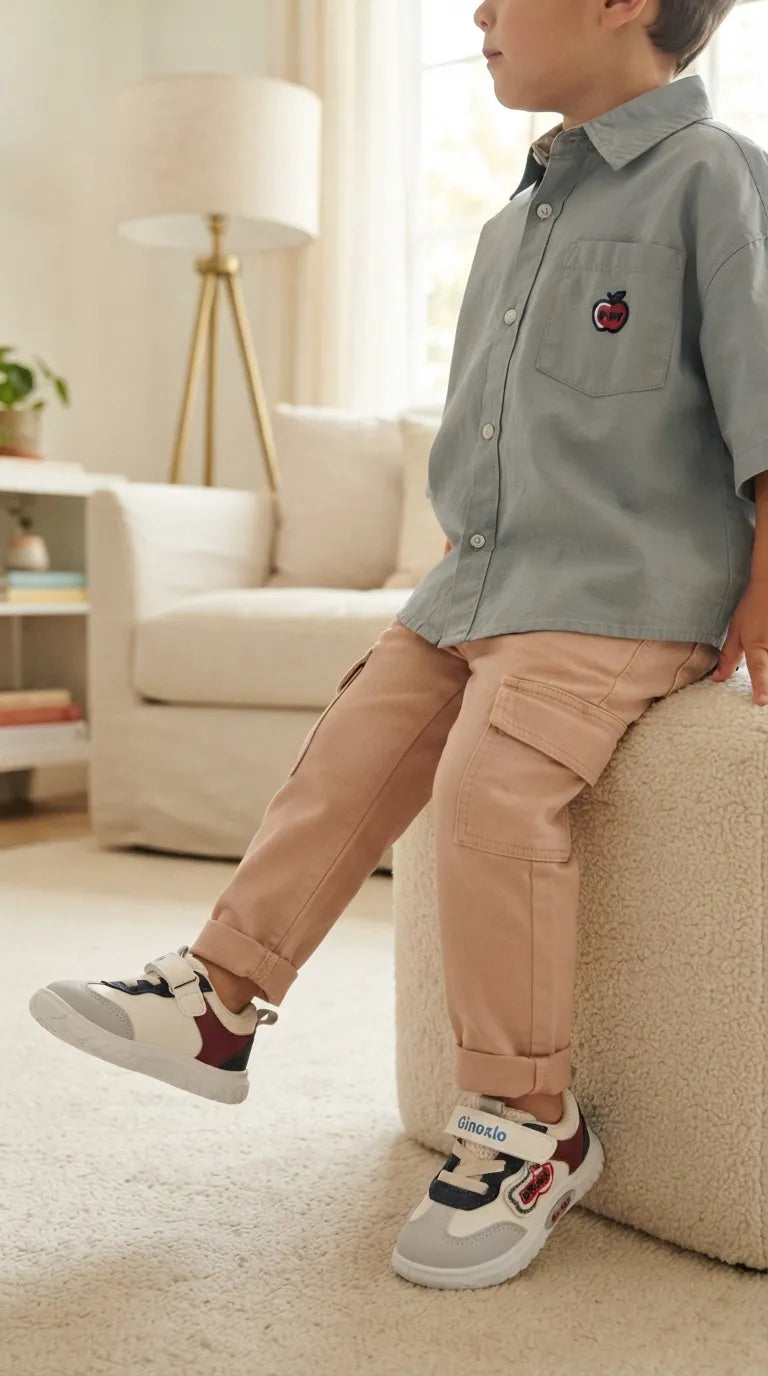 Boys White Casual Booties KD8723