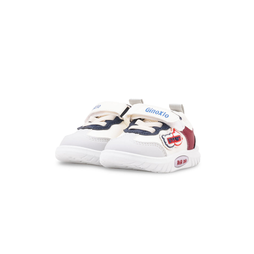 Boys White Casual Booties KD8723