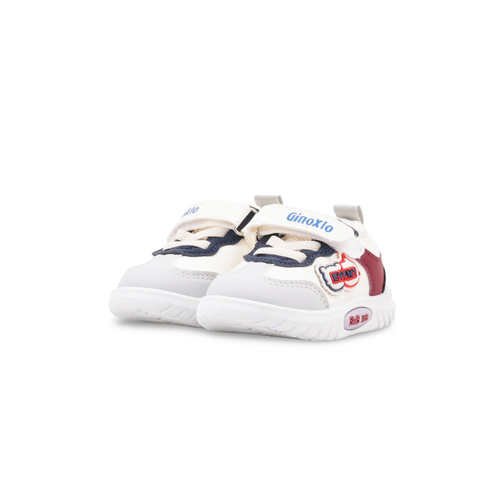 Boys White Casual Booties KD8723