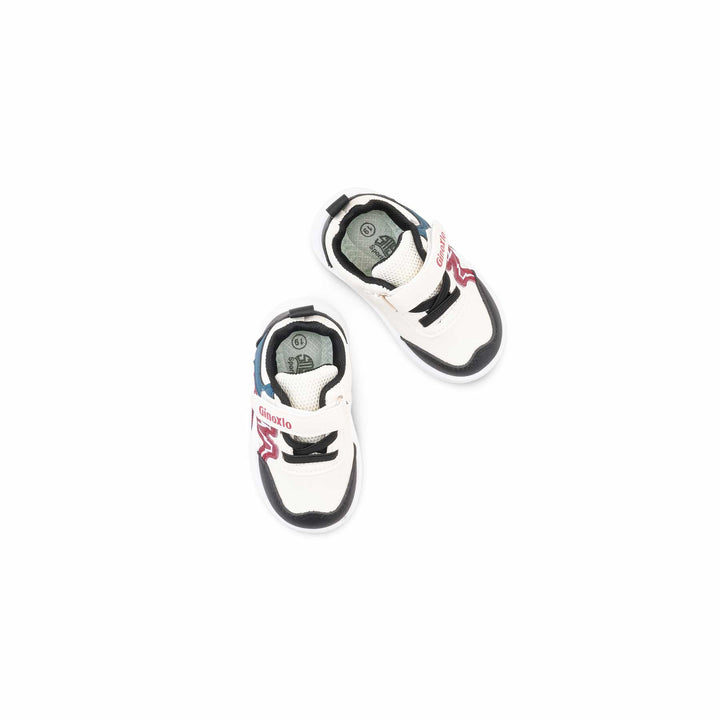 Boys White Casual Booties KD8724