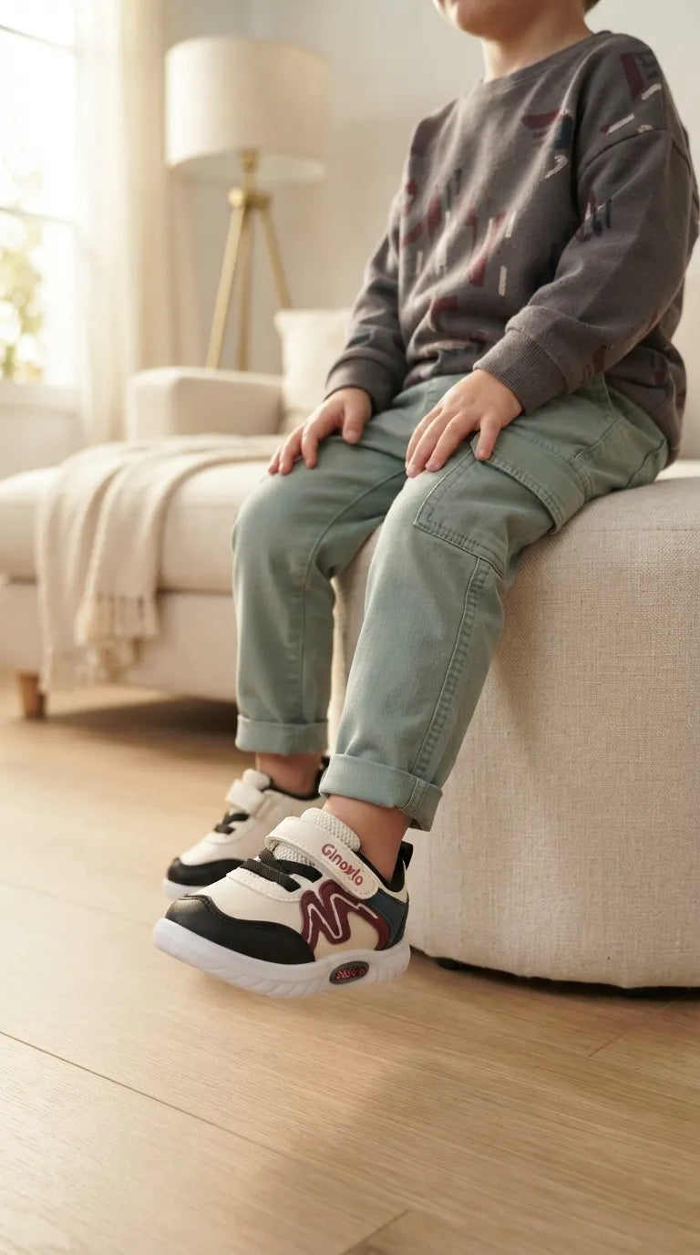 Boys White Casual Booties KD8724