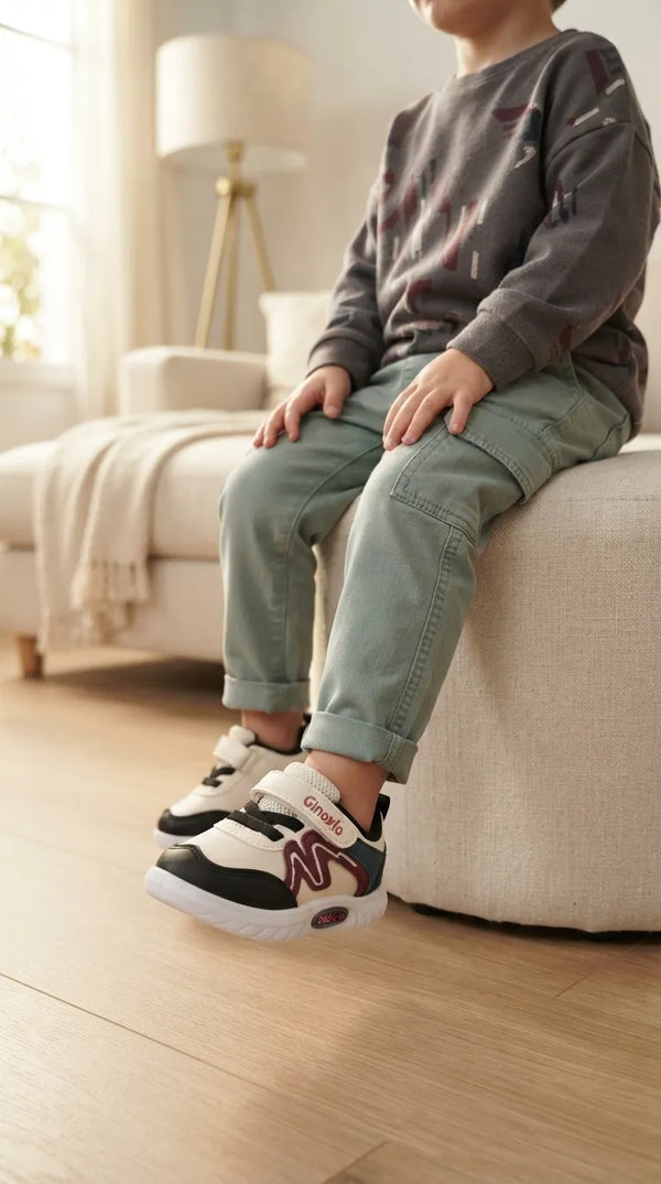 Boys White Casual Booties KD8724