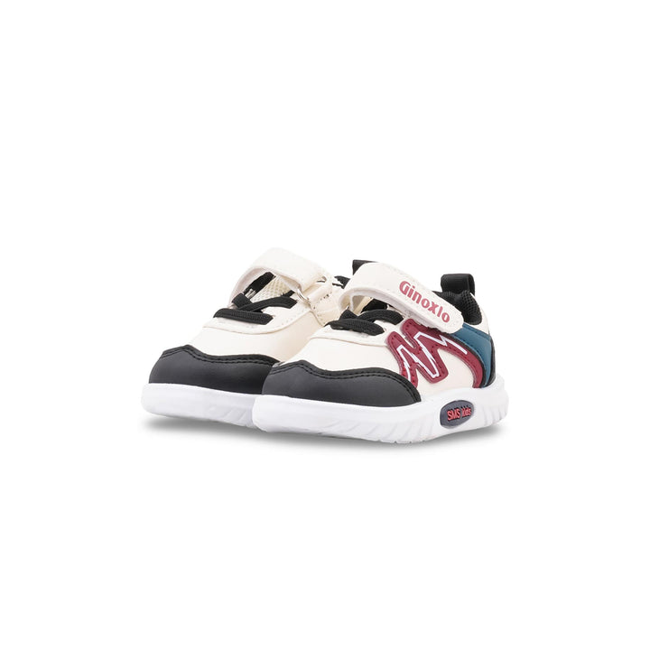 Boys White Casual Booties KD8724