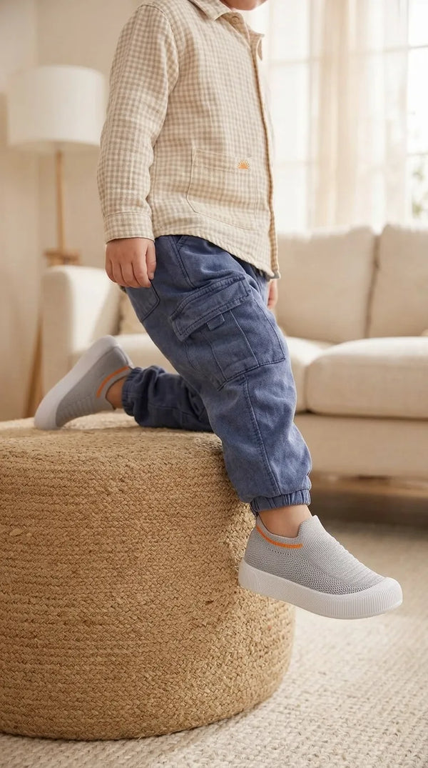 Boys Grey Casual Jogger KD8737