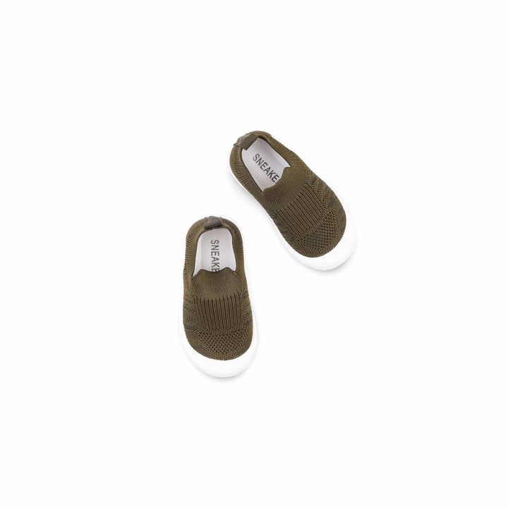 Boys Olive Casual Canvas KD8738