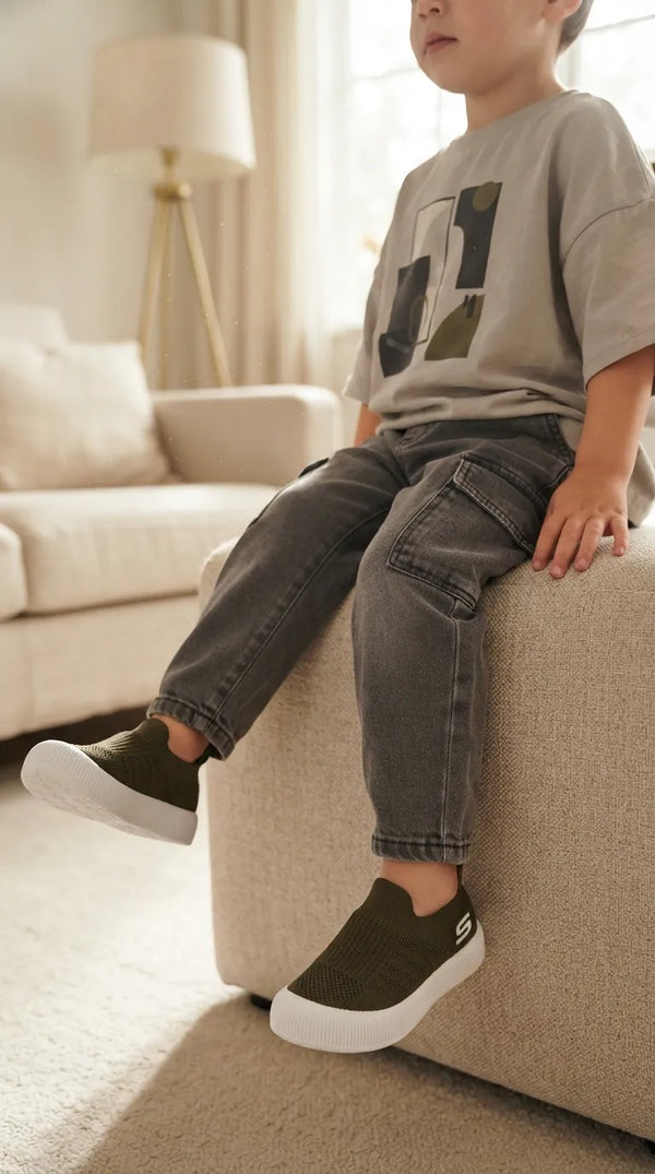 Boys Olive Casual Jogger KD8739