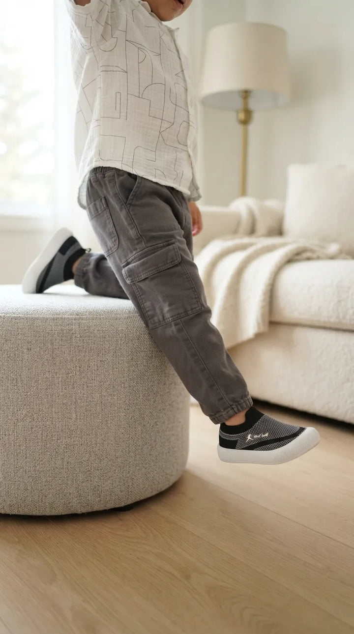 Boys Grey Casual Canvas KD8740