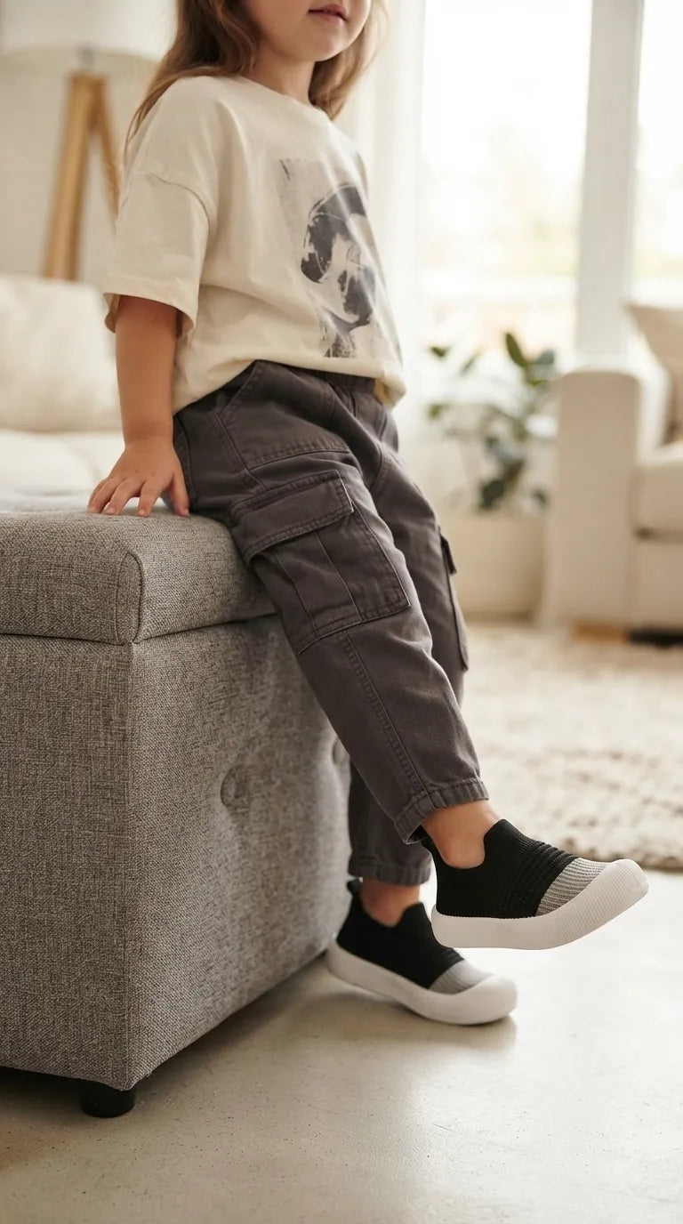 Girls Black Casual Canvas KD8742