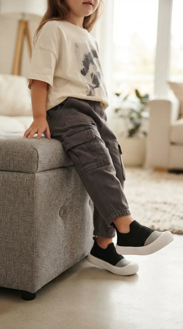 Girls Black Casual Canvas KD8742