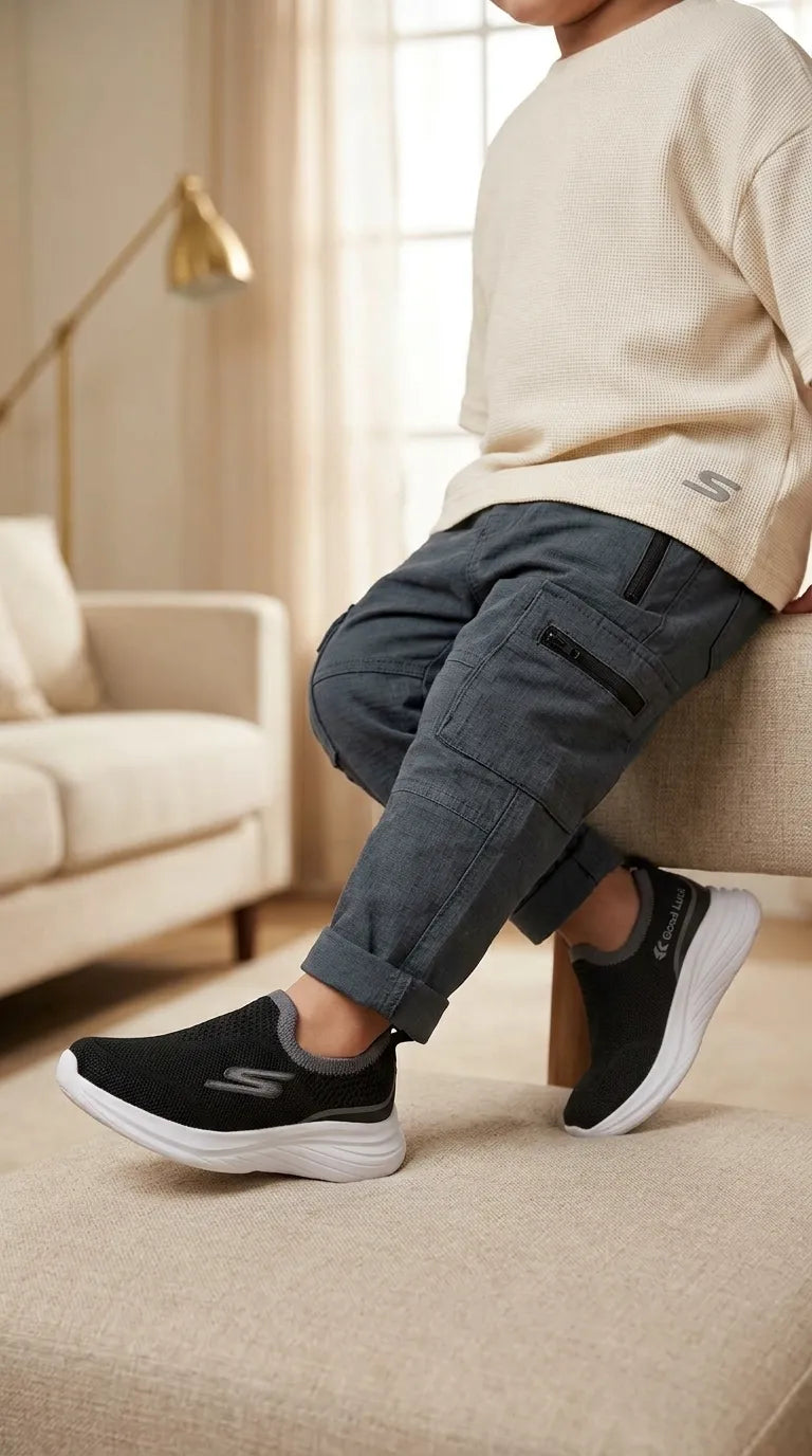 Boys Black Casual Jogger KD8746