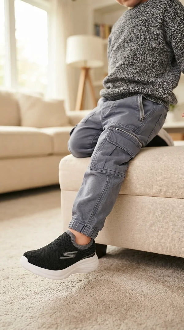 Boys Black Casual Jogger KD8746