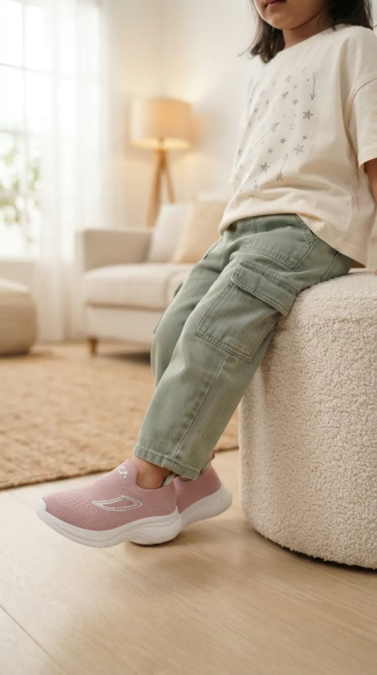 Girls Pink Casual Jogger KD8752