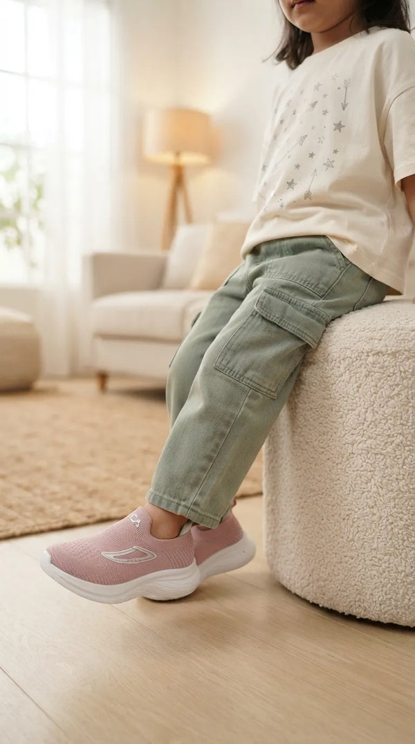 Girls Pink Casual Jogger KD8752