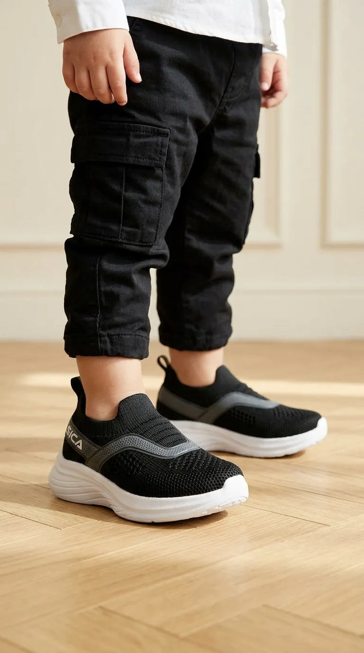 Boys Black Casual Canvas KD8753