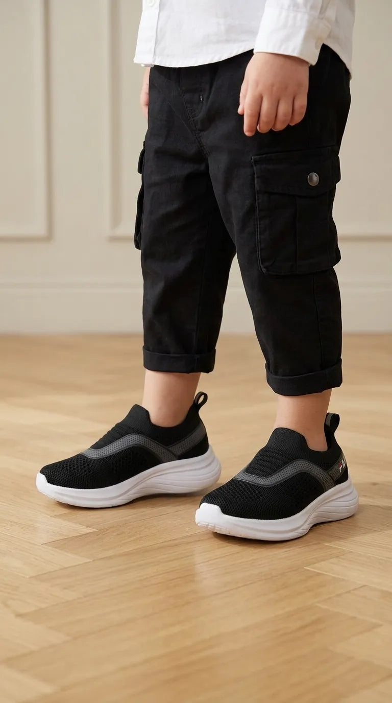 Boys Black Casual Jogger KD8754