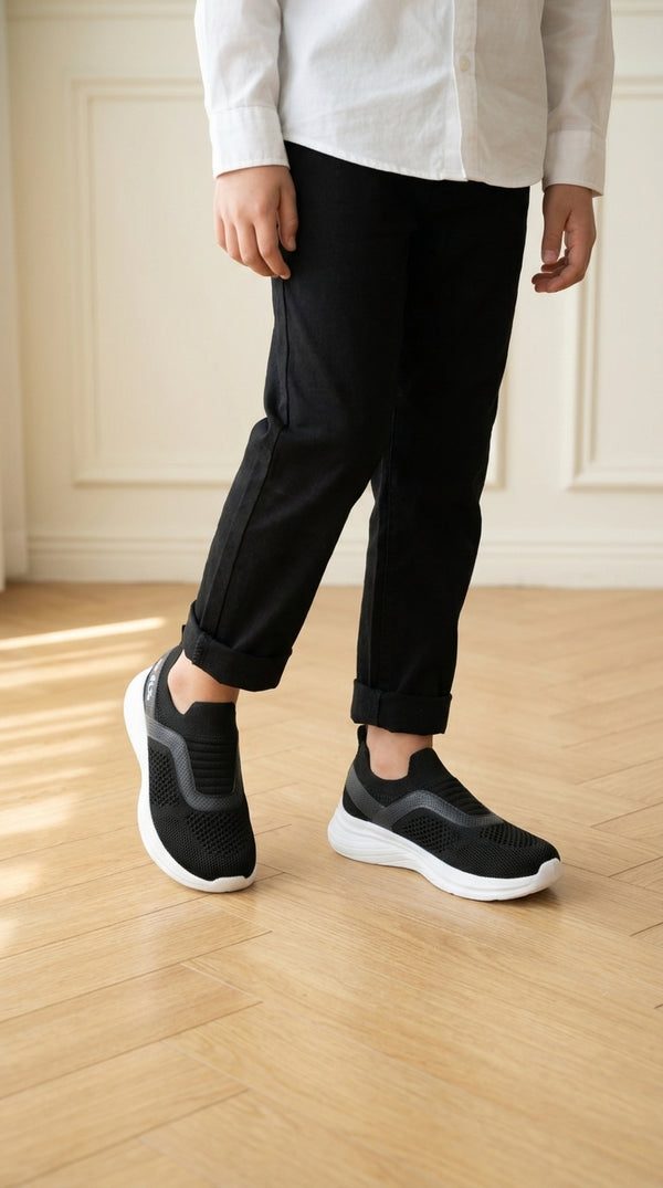 Boys Black Casual Jogger KD8755