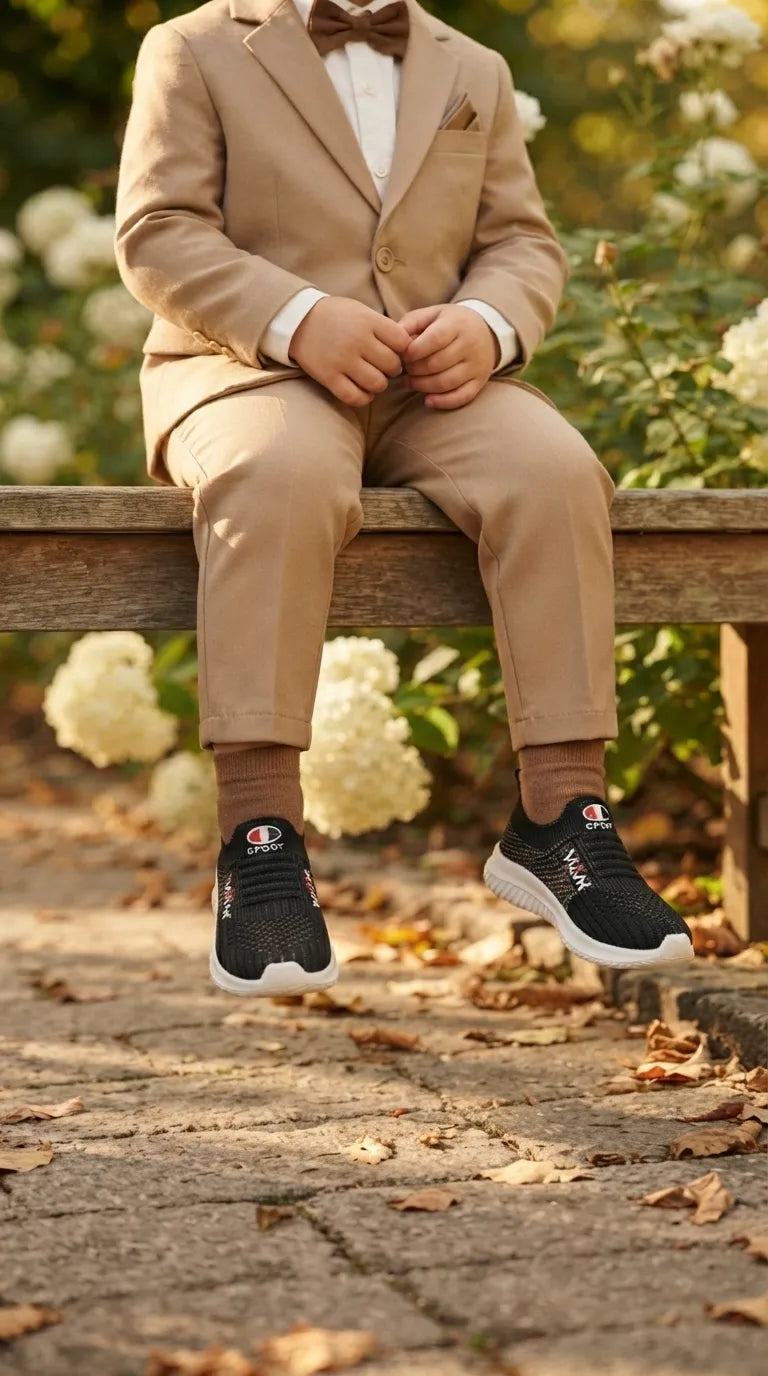 Boys Black Casual Canvas KD8756