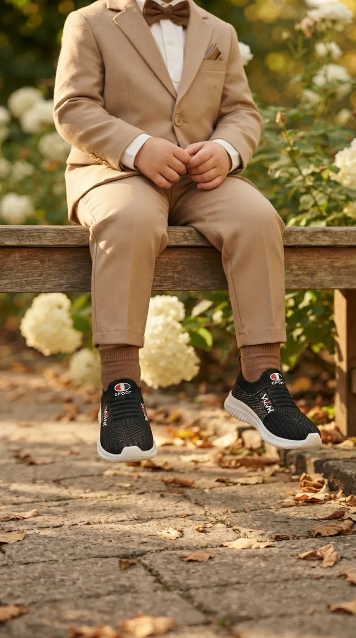 Boys Black Casual Canvas KD8756