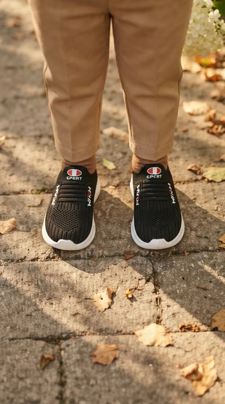 Boys Black Casual Canvas KD8756