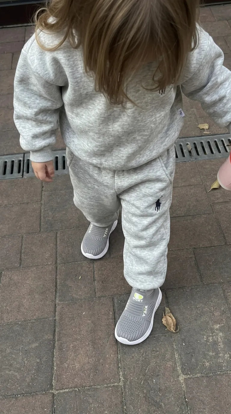 Girls Grey Casual Jogger KD8757
