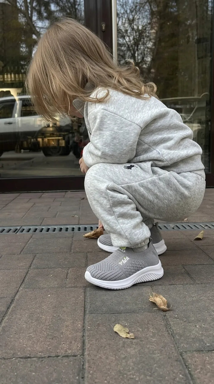 Girls Grey Casual Jogger KD8757
