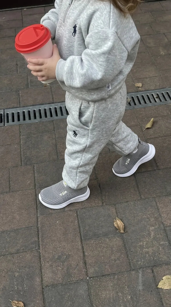 Girls Grey Casual Jogger KD8757