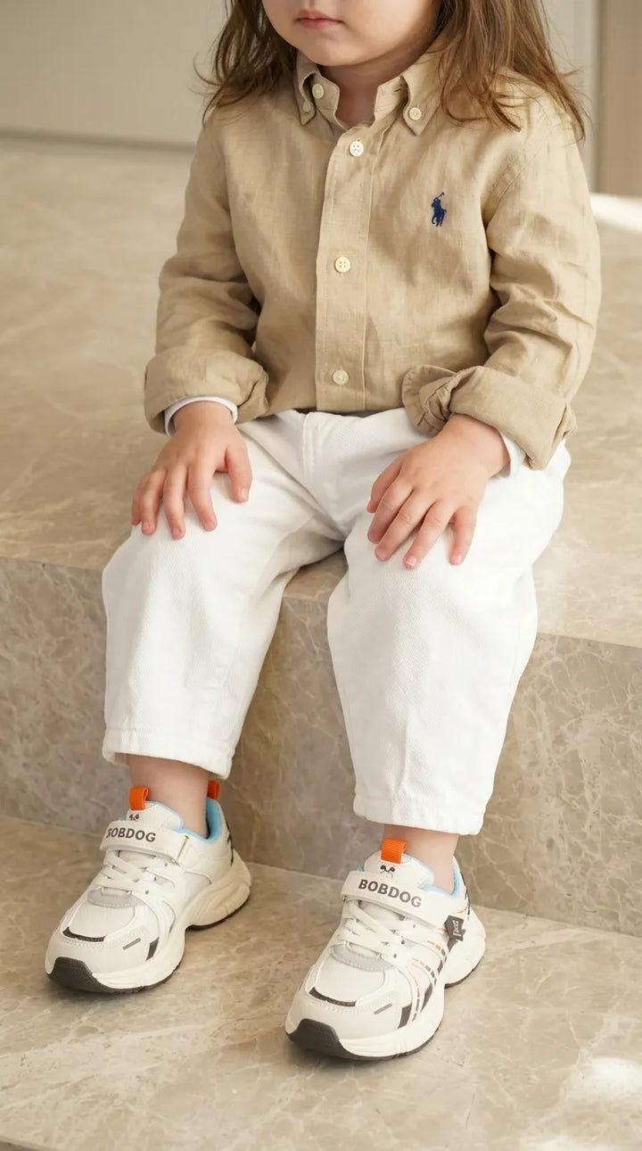 Girls White Casual Jogger KD8760