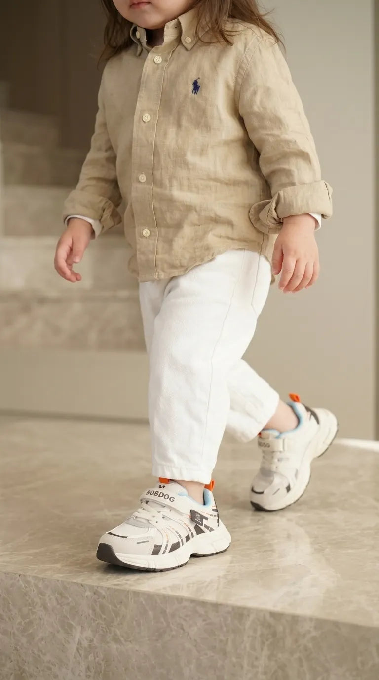 Girls White Casual Jogger KD8760