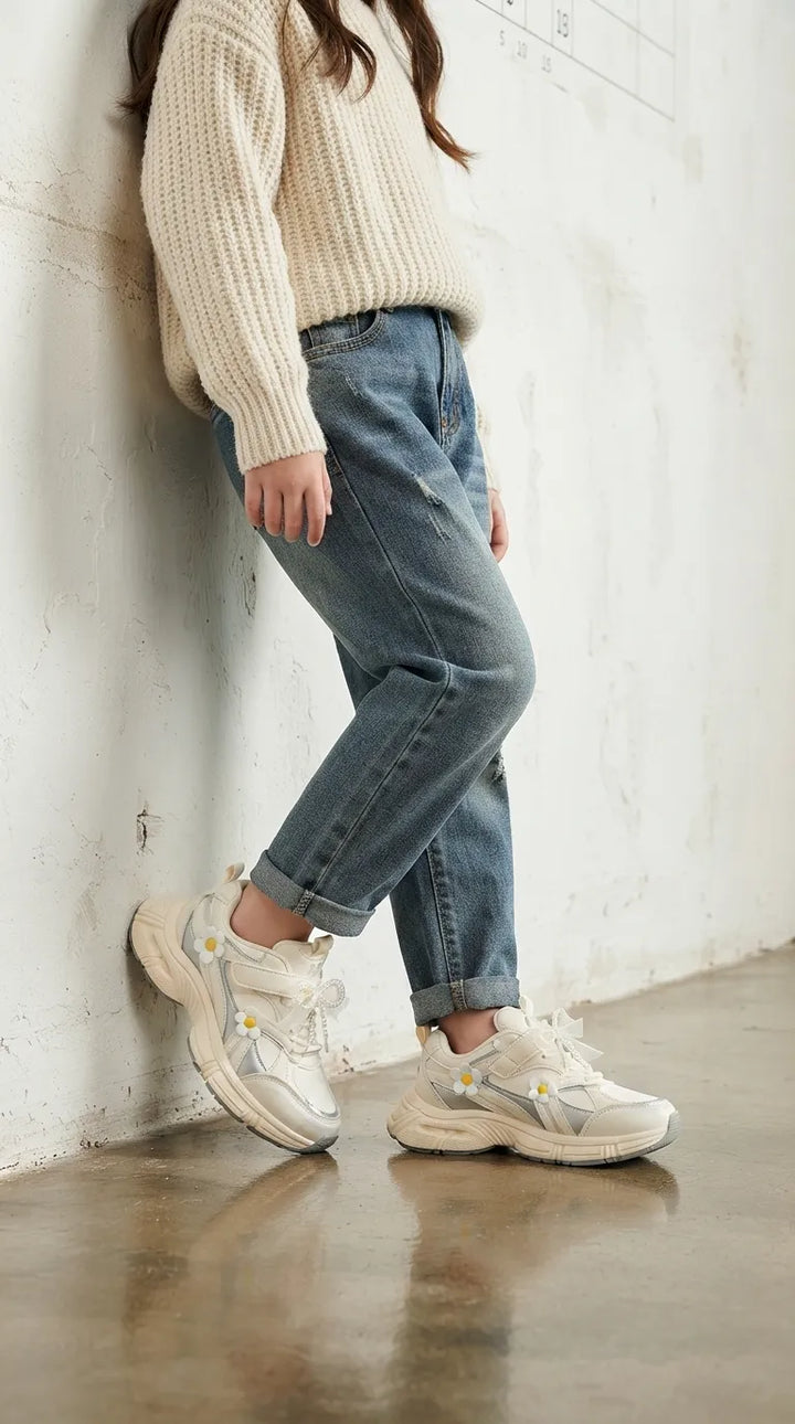 Girls White Casual Jogger KD8772