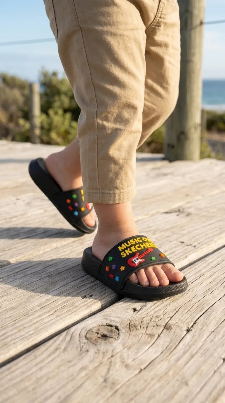 Boys Black Casual Flip Flop KD8775