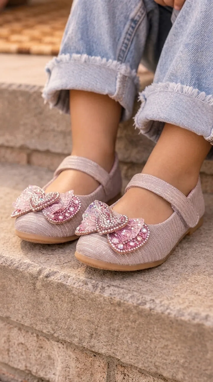 Girls Pink Fancy Pumps KD8814