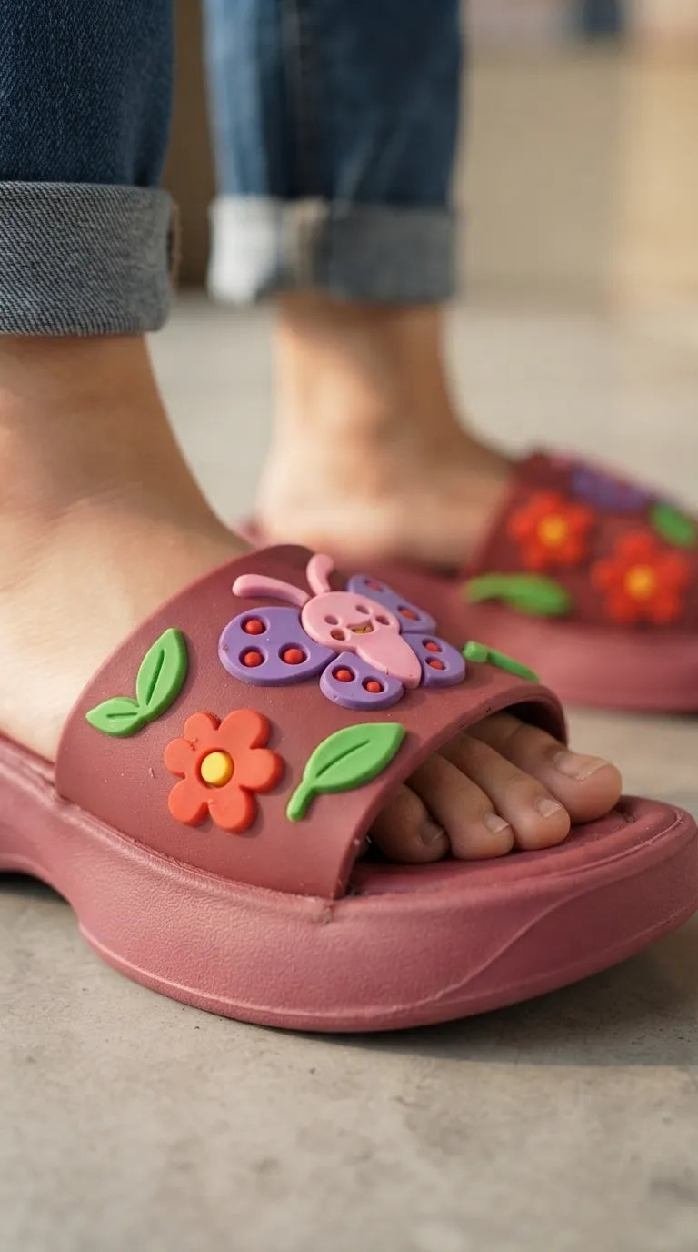 Girls Maroon Casual Flip Flop KD8844