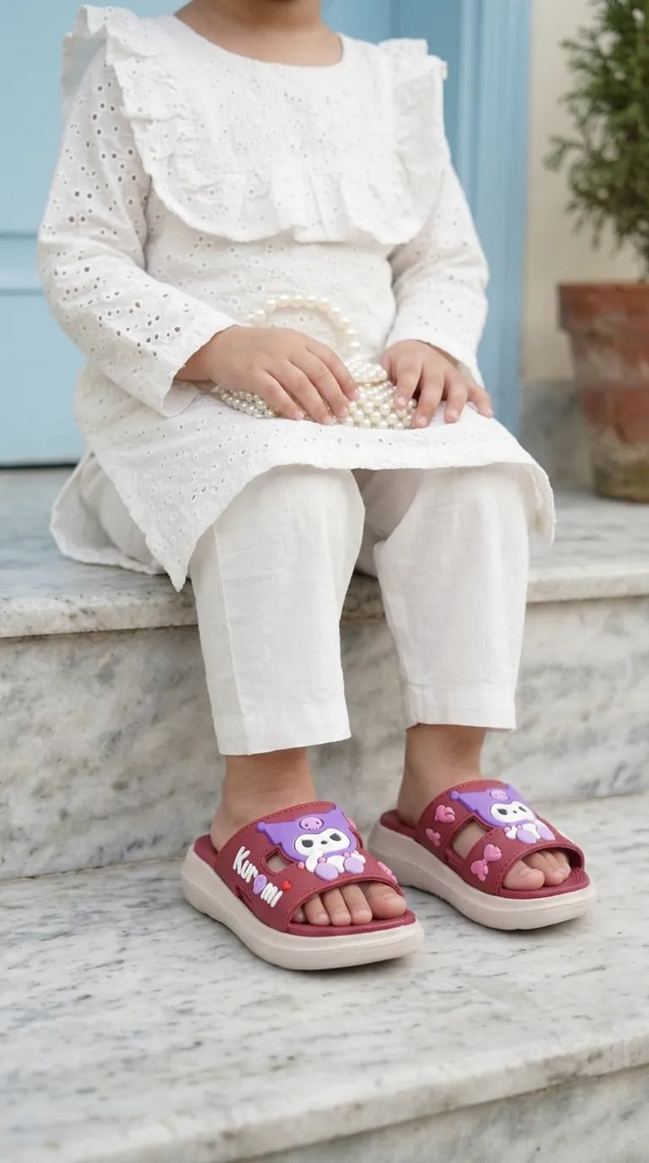 Girls Red Casual Flip Flop KD8851