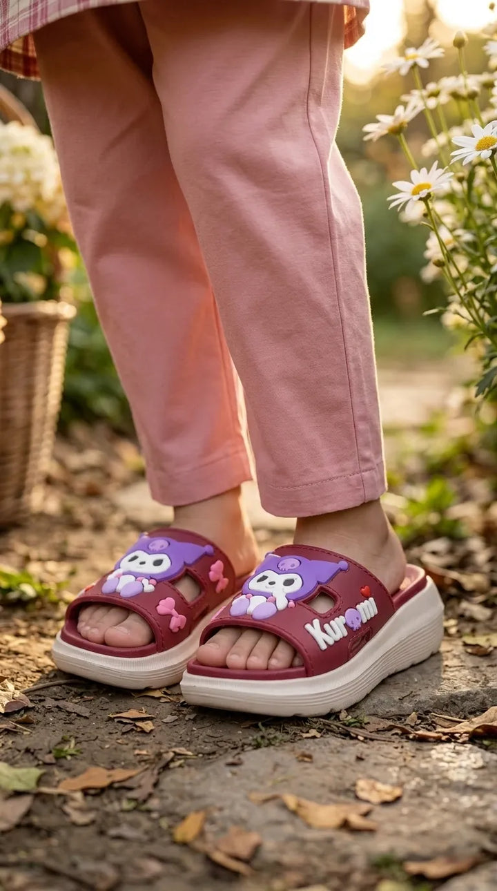 Girls Red Casual Flip Flop KD8852