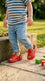 Boys Red Casual Flip Flop KD8853