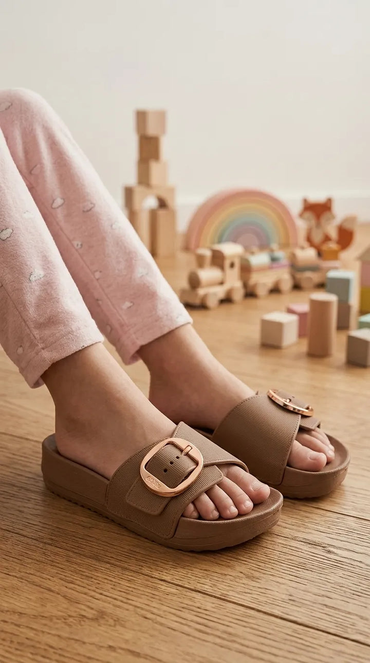 Girls Brown Casual Flip Flop KD8857