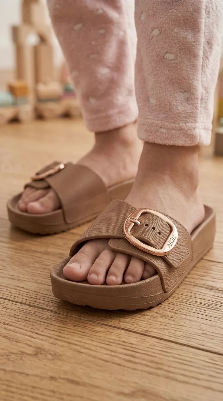 Girls Brown Casual Flip Flop KD8857